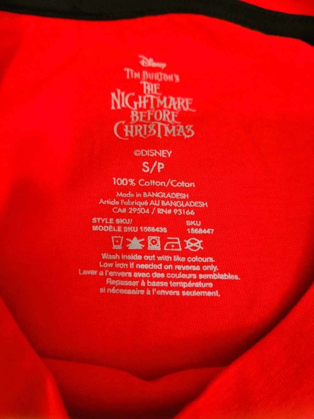 Disney Jack Skellington Sweet Dreams Nightmares Sleepshirt NWT 100% Cotton Small - Picture 10 of 11